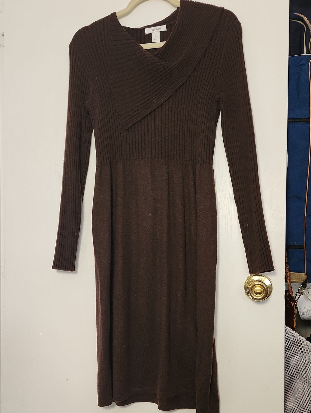Brown Dress Barn Knit Midi Dress